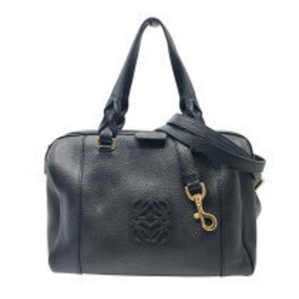 LOEWE Fusta Black Leather Handbag